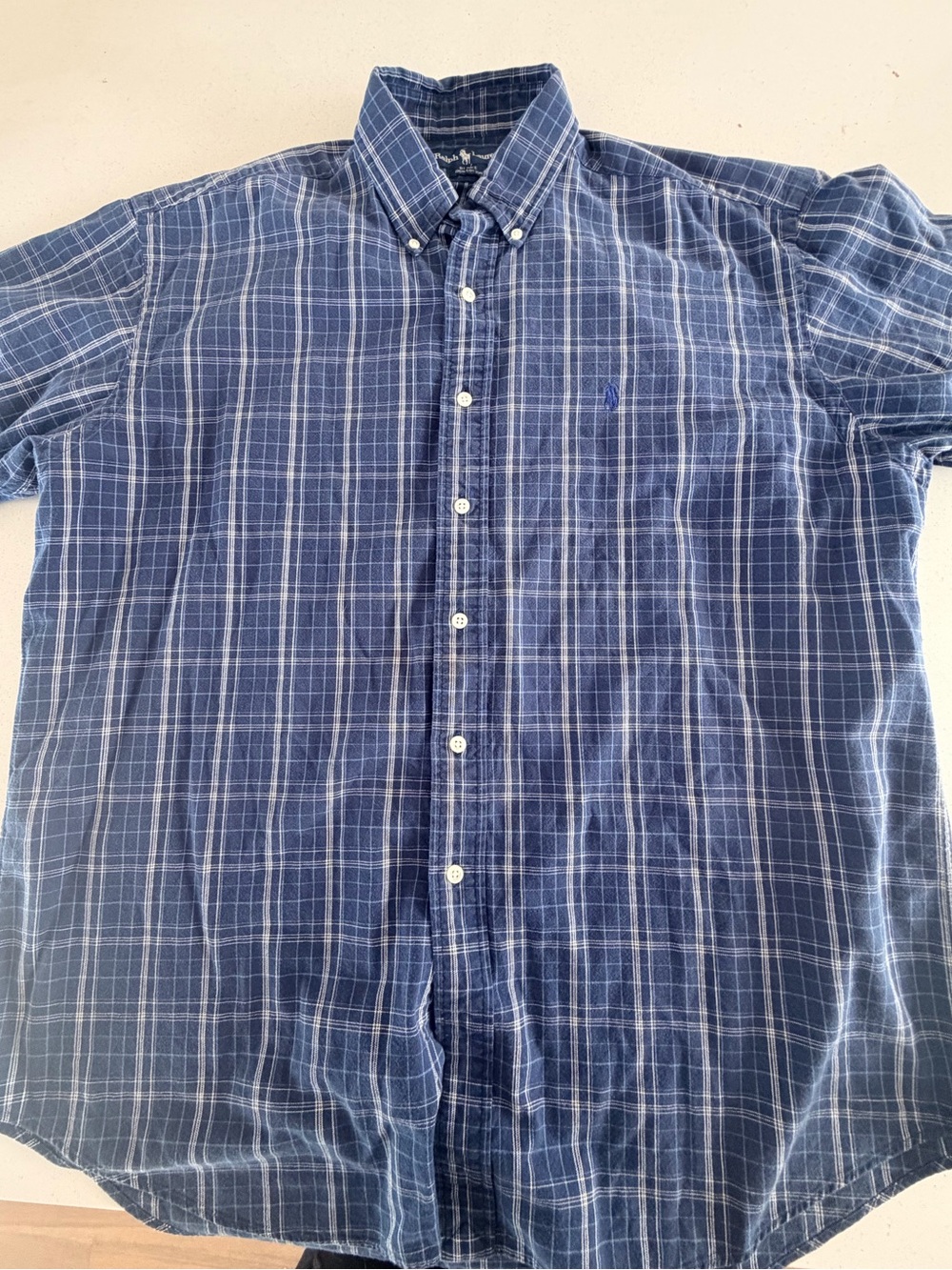 Polo by Ralph Lauren Navy & White Plaid Button-Down Shirt